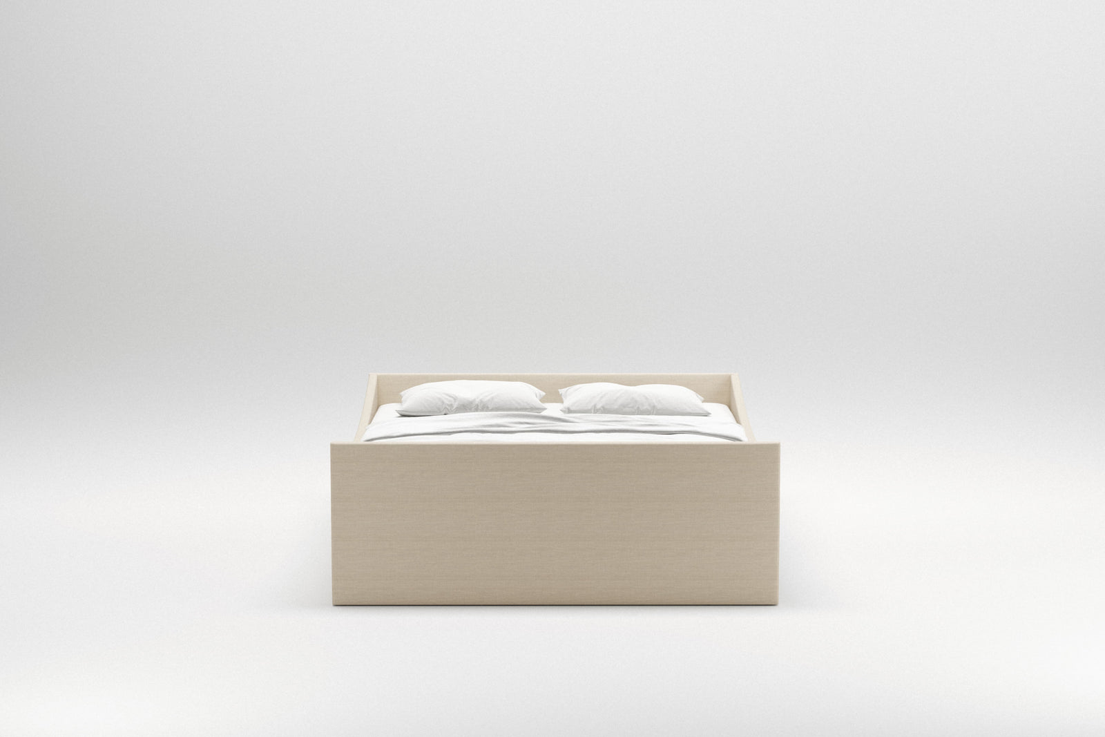Curve Bio Frame Curved Bed Frame | Light Beige – RYE